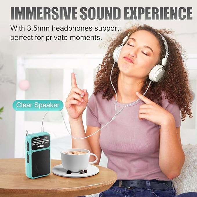 PRUNUS J-555 Pocket Radio AM FM USB-C Charging& Battery Operated, Excellent - Image 6