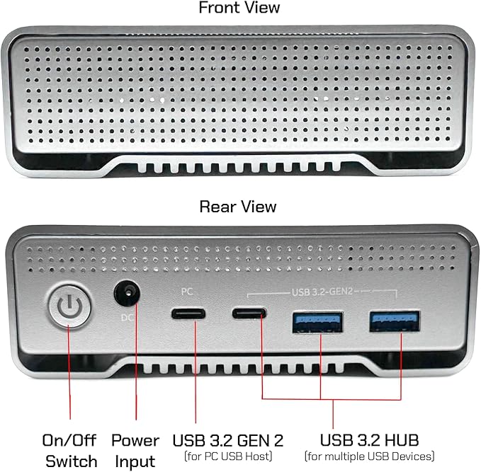 Avolusion PRO-G1 Series 12TB USB 3.2 Gen 2 USB-C External Hard Drive w/USB HUB - Image 6