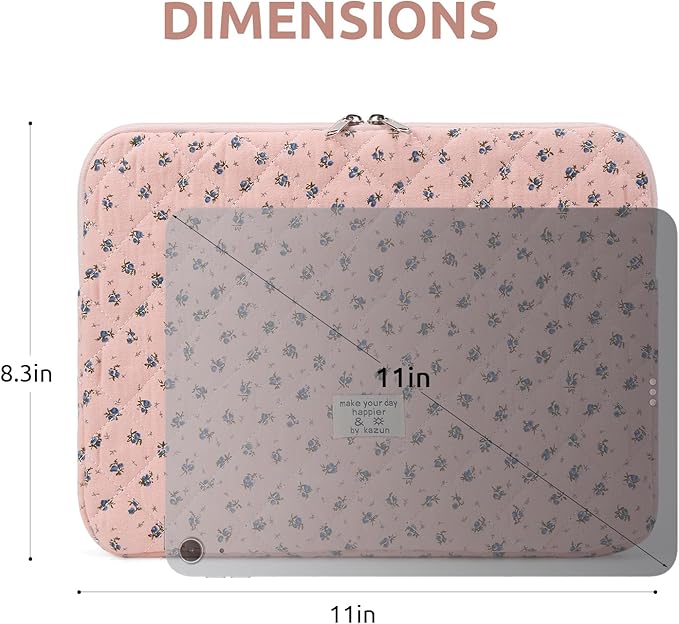 Puffy Laptop Sleeve 13-15.6 Inch Cute Quilted Laptop Protective Case Padded - Image 7