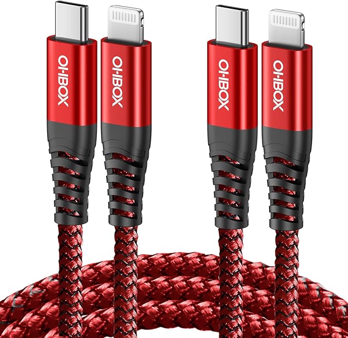 ohbox 6FT USB C to Lightning Cable 2Pack iPhone Fast Charger Cable Type C by OHBOX