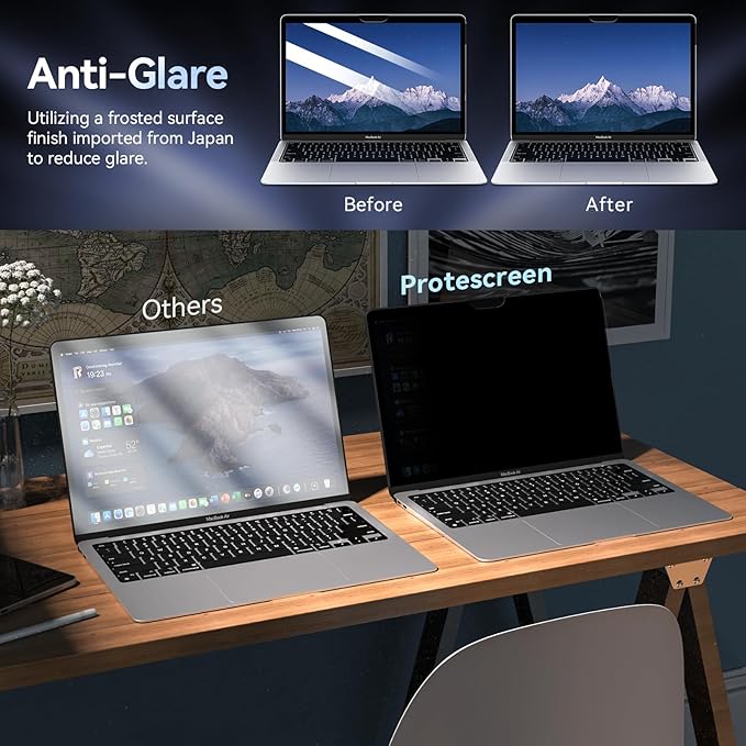 Privacy Screen MacBook Pro 13 Inch/MacBook Air 13 in, Easy On/Off Removable - Image 4