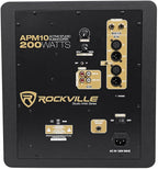 Rockville APM10B Active Studio Subwoofer in Black, MDF Wood, RCA/XLR/Optical - Image 5