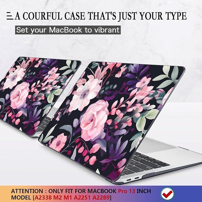 CISSOOK Compatible with MacBook Pro 13 inch Case M2 M1 2025-2016 Release Model - Image 3