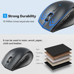 TECKNET Bluetooth Mouse, 4800 DPI Wireless Mouse, 2-Year Battery 6 Adjustable - Image 6