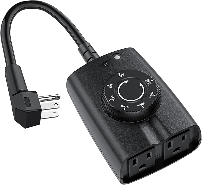 G-ELEK Outdoor Timer Outlet Waterproof, 24 Hour Outdoor Light Timer, Timers by G-ELEKDirect