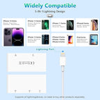 SD Card Reader for iPhone, 5-in-1 Multi iPhone Memory Card Reader for XD - Image 3