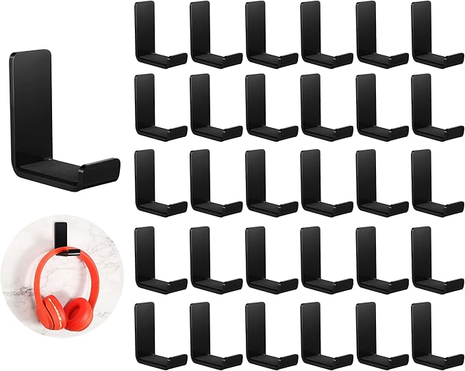 Weewooday 16 Pcs Headphone Hanger Headphone Holder Wall Hook Desk Bulk Adhesive by Weewooday
