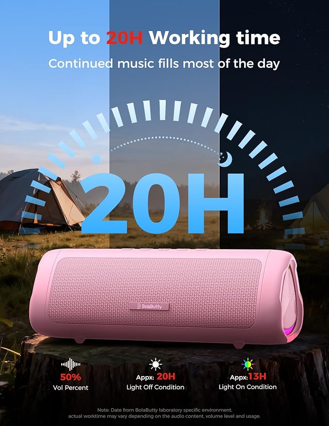 Bluetooth Speaker, 20W HD Sound, Portable Wireless, IPX5 Waterproof, - Image 5