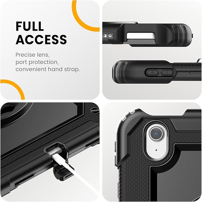 timecity Case for iPad Air 11 Inch M3/ M2, 360° Rotating Stand, Pencil Holder & - Image 7