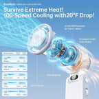Handheld Portable Fan with Ice Cooler: 100-Speed 5500mAh Rechargeable Handheld - Image 3