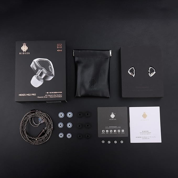 MS2 PRO in-Ear Monitor, 10.2mm Dual-Magnetic Drivers 1DD+1BA Hybird IEMs Wired - Image 9