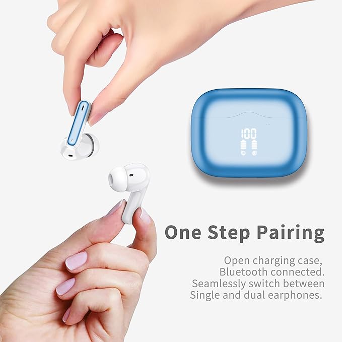 Wireless Earbuds, New Wireless Earphones HiFi Stereo Deep Bass 40H Playtime - Image 4