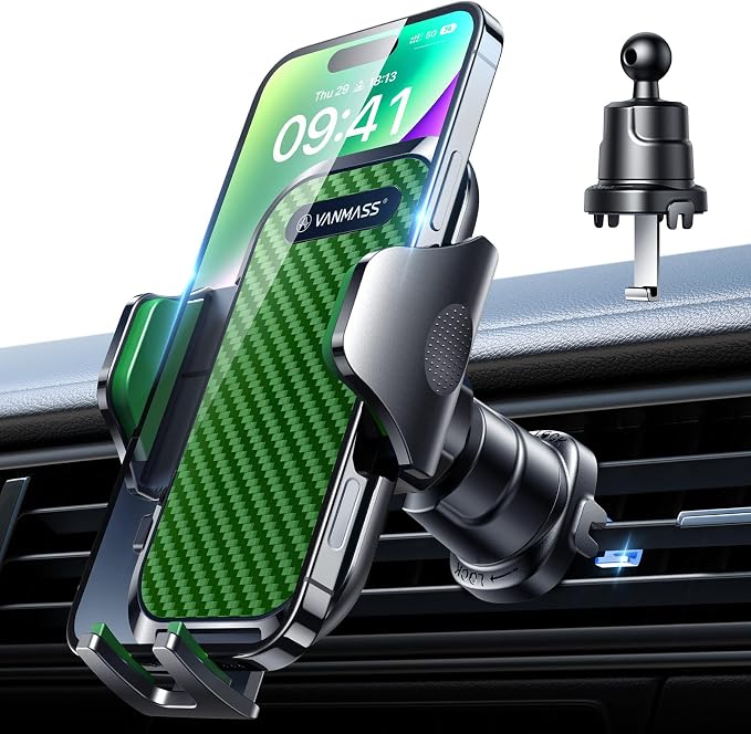 VANMASS Car Phone Holder Mount 2025 Upgraded Car Vent Phone Mount Clip by VANMASS