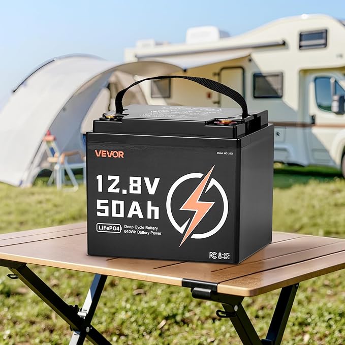 VEVOR 12V 50Ah LiFePO4 Battery, Deep Cycle Lithium Iron Phosphate Battery - Image 8