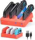 Charger for Nintendo Switch 2 and Switch 1 Controller, Horizontal Charging Dock by WAXITY