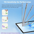 iPad Pencil with Magnetic&5 Extra Tips, USB-C Faster Charge, Stylus Pen - Image 4