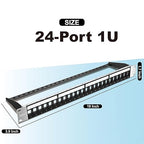 Jadaol 24 Port Blank Patch Panel, 1U 19inch Rack/Wall Mount Patch Panel - Image 7