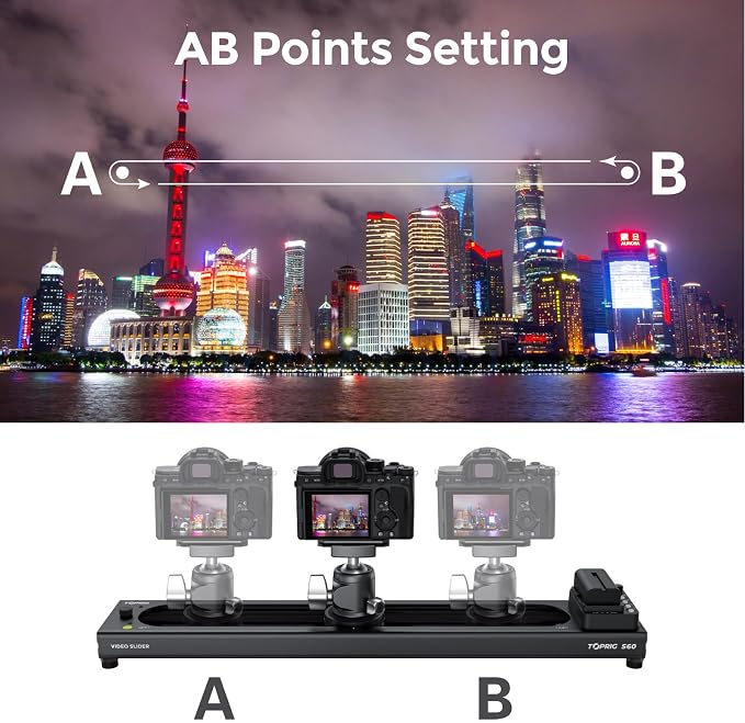 Accsoon Toprig S60 Motorized Camera Slider App Wireless Control Carbon Fiber - Image 4