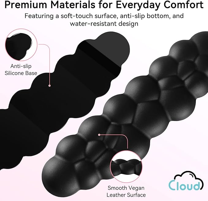 Cloud Wrist Rest for Computer Keyboard, 4-in-1 Memory Foam Leather Cloud - Image 5