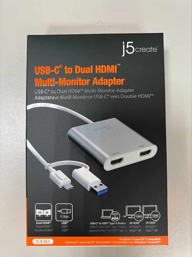 j5create USB-C to Dual HDMI Multi-Monitor Adapter - Image 9
