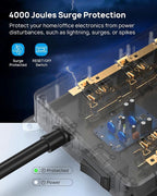 TROND Surge Protector Power Strip, 10ft Heavy Duty Extension Cord - Image 2