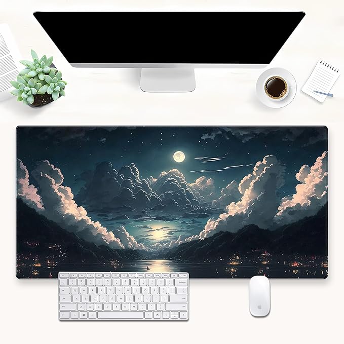 Anime Aesthetics Desk Mat Cloud Mouse Pad Gaming MousePad XXL Computer Mat Full by Cindasun