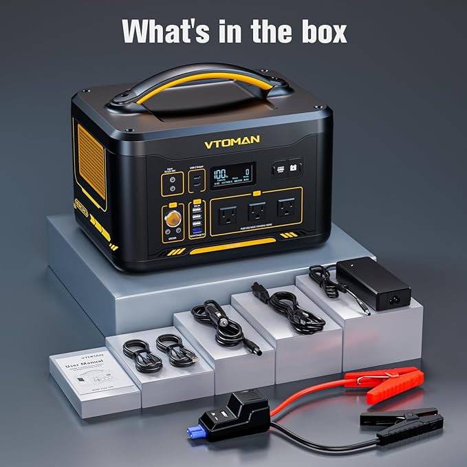 VTOMAN Jump 1800 Portable Power Station &12V Car Jump Starter, 1548Wh LiFePO4 - Image 4