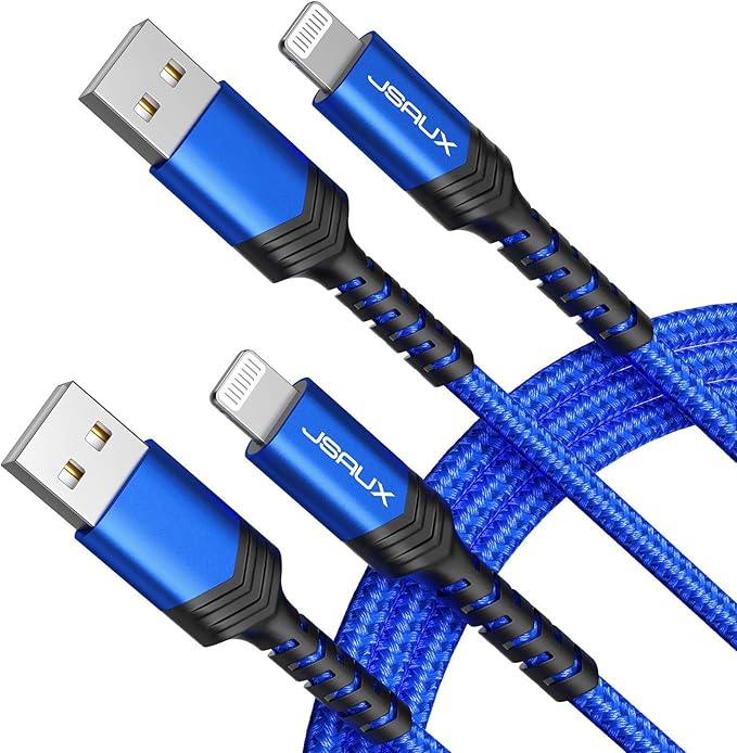 JSAUX for iPhone Charger Cable, MFi Certified Lightning Cable Fast Charging by JSAUX