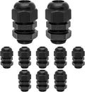 10 Pcs 3/8" NPT Nylon Cable Glands, IP68 Waterproof Adjustable Cord Grip Cable by Bonsicoky