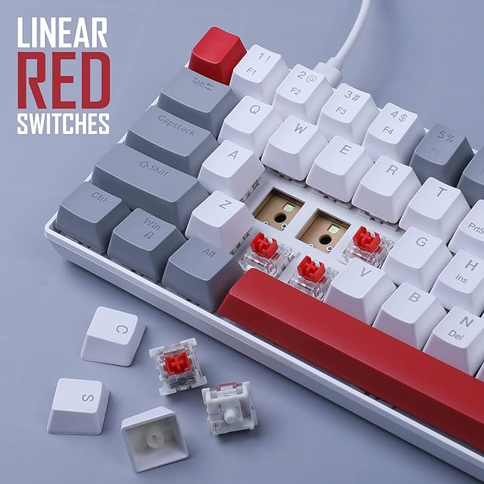 60% Mechanical Gaming Keyboard, Mixed Color Keycaps Gaming Keyboard - Image 2