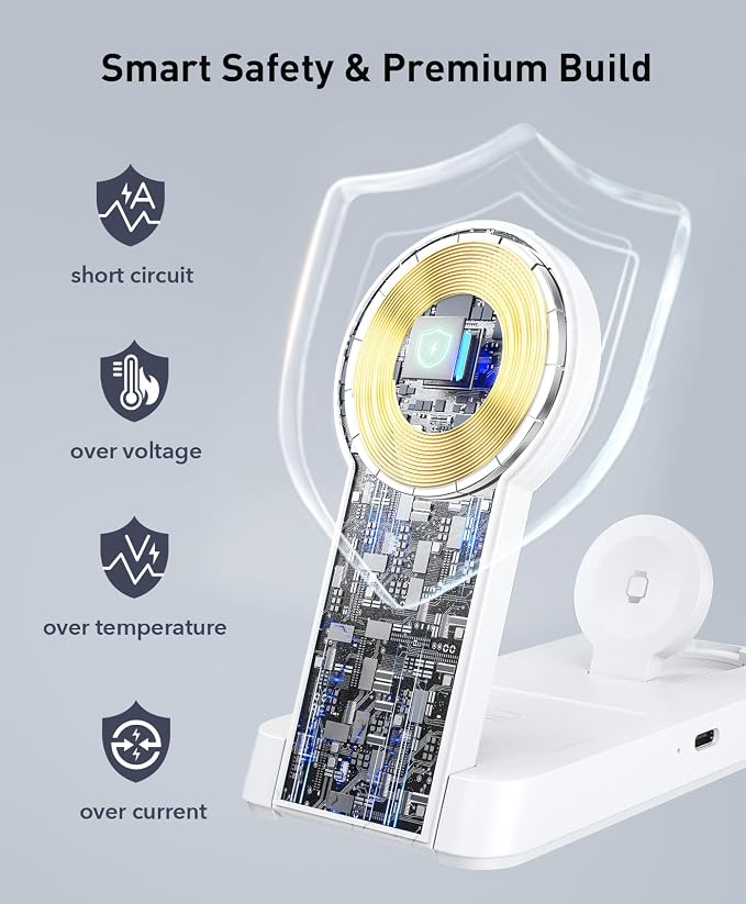 3 in 1 Magnetic Wireless for iPhone Charging Station: Foldable Portable Charger - Image 5
