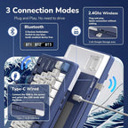 RK ROYAL KLUDGE M75 Wireless Mechanical Keyboard w/Screen and Volume Knob - Image 4