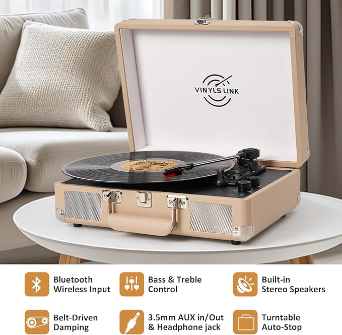 Vinyl Record Player Bluetooth - Image 5