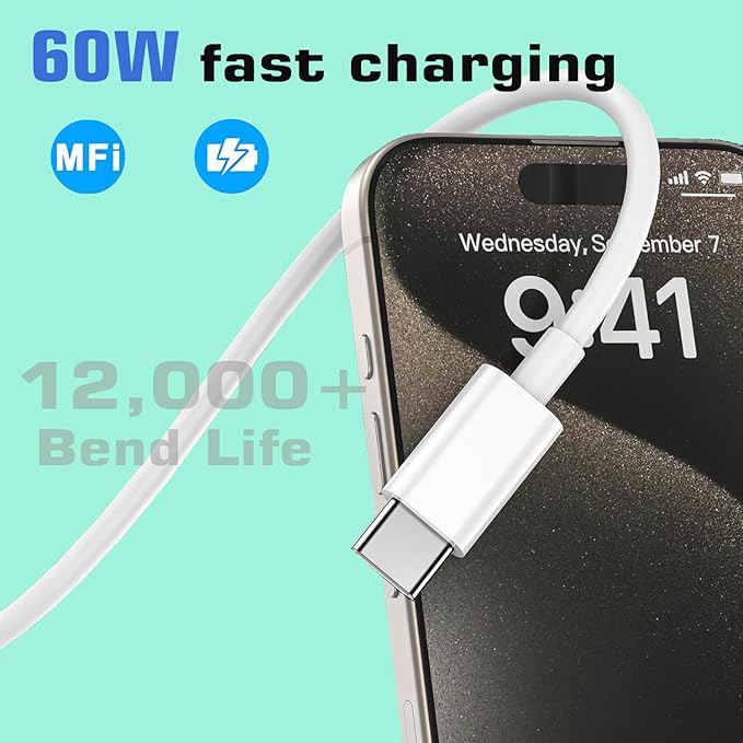 iPhone 16 Charger Fast Charging, iPad Air M2 11/13 inch, iPad Pro M4 11/13inch - Image 3