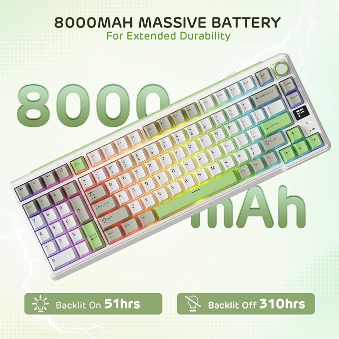 RK ROYAL KLUDGE L98 Wireless Mechanical Keyboard w/Left-Handed Southpaw Design - Image 7