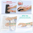 Cloud Wrist Rest for Keyboard and Mouse, Memory Foam PU Leather Keyboard Wrist - Image 3