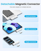 VENTION 6-in-2 USB C Hub for MacBook Neo/Air/PRO, 80Gbps Detachable Magnetic 8K - Image 4