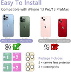2 Pack Camera Lens Protector for iPhone 13 Pro/iPhone 13 Pro Max, AR Tempered - Image 2