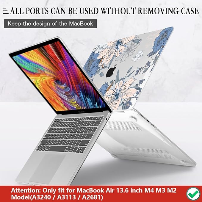 CISSOOK Compatible with MacBook Air 13.6 inch Case 2025 2024 2022 Release A3240 - Image 5