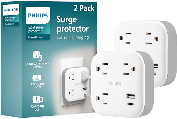 Philips EZFit 3-Outlet Surge Outlet Extender by Philips