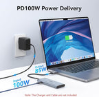 USB C to USB C Hub Dual Monitor, USBC Splitter - Image 6