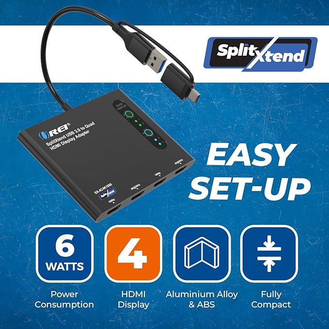 OREI SplitExtend HDMI Splitter Extended Display - Image 7