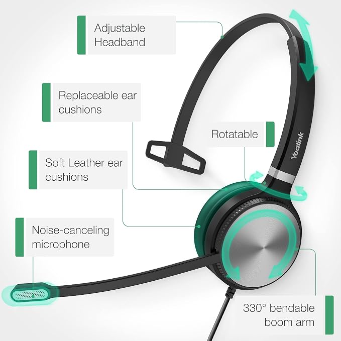 Yealink UH36 Professional USB Headset Wired Headphones - Image 5