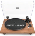 Turntable Vinyl Record Player Support Bluetooth Output Phono/Line Switch Pitch by SeeYing