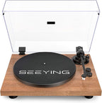 Turntable Vinyl Record Player Support Bluetooth Output Phono/Line Switch Pitch by SeeYing