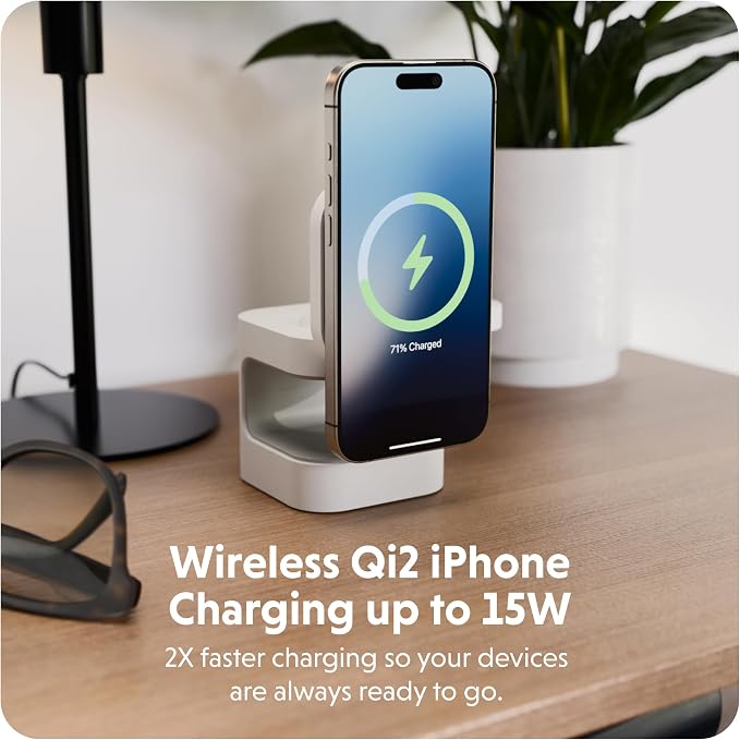 HyperJuice 3-in-1 Wireless Charger Qi2 Magnetic Stand — Fast Charger - Image 5