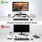 SAMDI Wooden Computer Monitor Stand, Desktop Accessories, Laptop Stand - Image 6