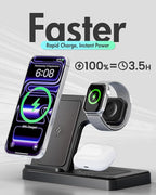 Wireless Charger iPhone Charging Station: 3 in 1 Charger Stand Multiple Devices - Image 5
