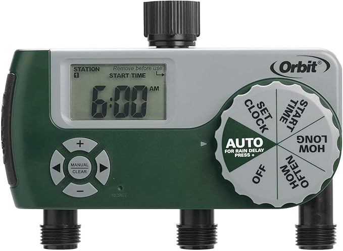 Orbit 56082 3-Outlet Programmable Digital Hose Watering Timer by Orbit