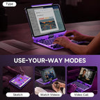 Transparent Case with Keyboard for iPad 9th10.2 Inch, with 7-Color Backlit - Image 5